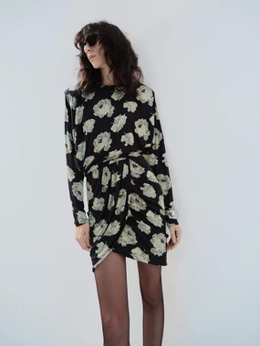 Floral Printed Mini Dress Unique Print