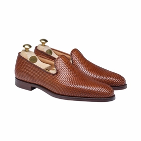 Comfortable Walk Hold Step Kensington Tan Woven Calf