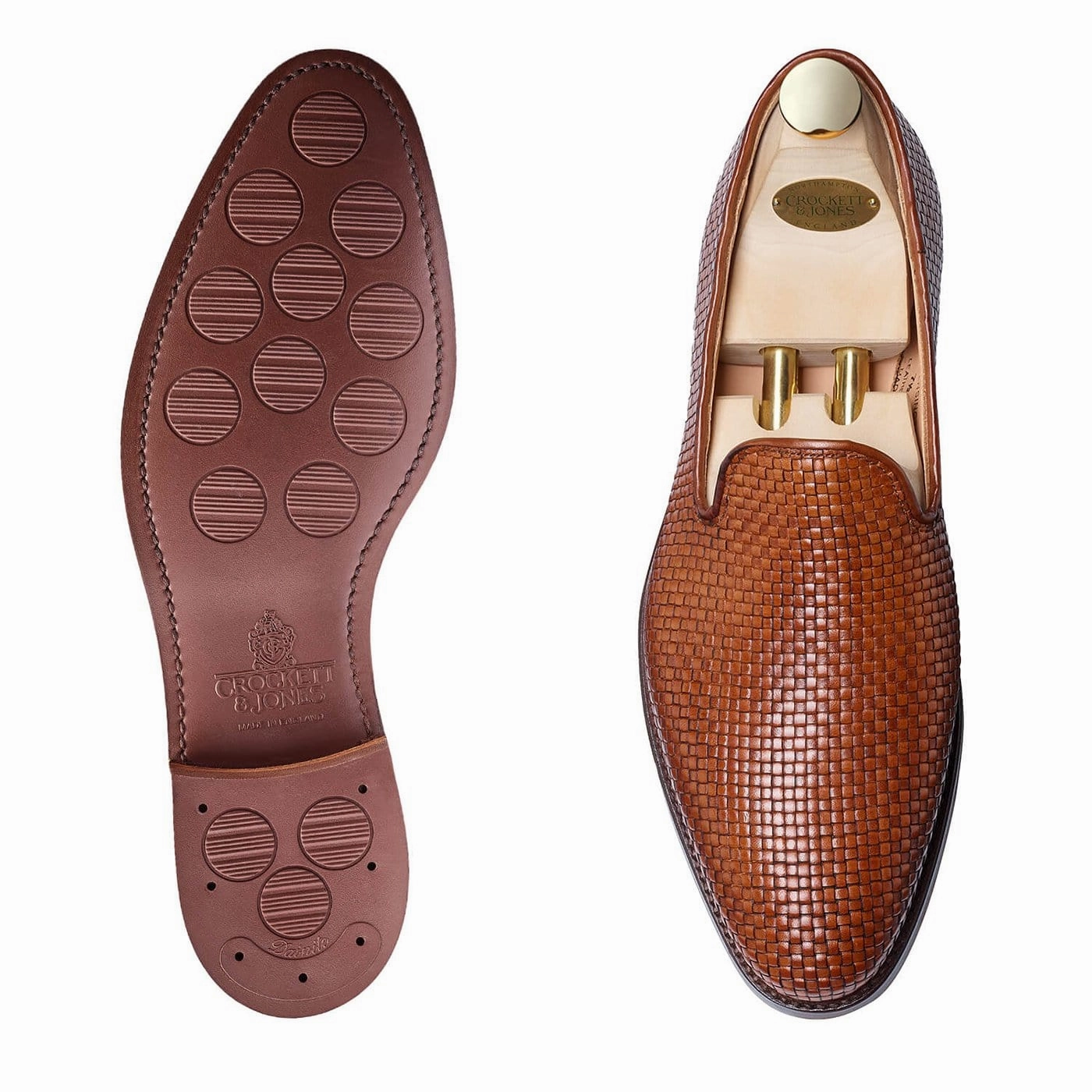 Kensington Tan Woven Calf Step Sure Seasonal Fit