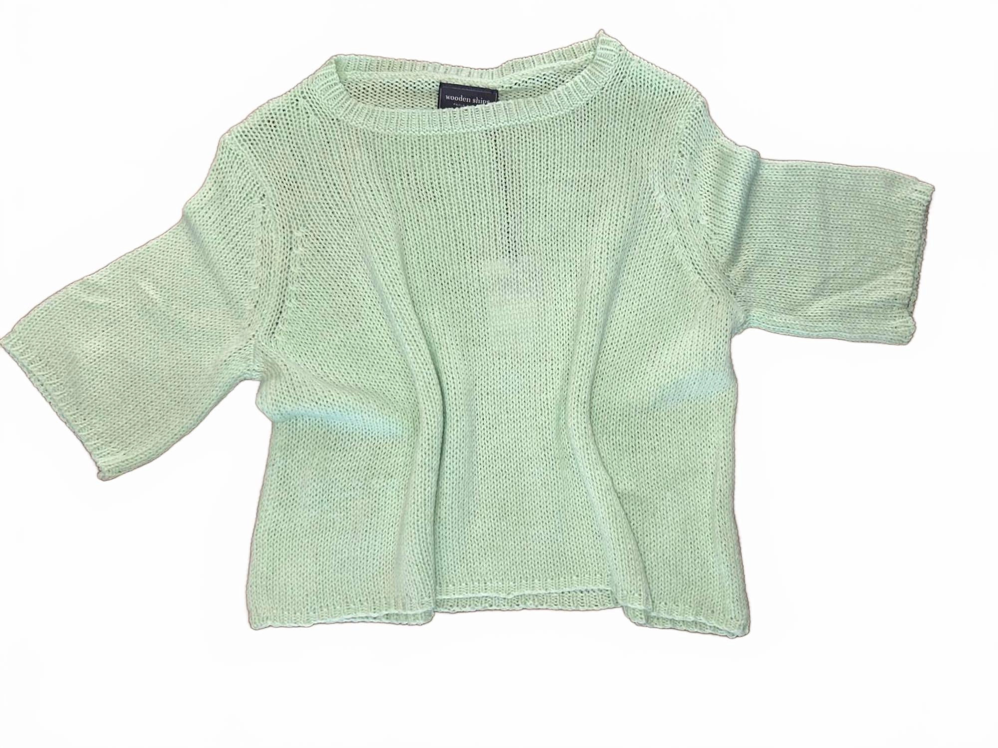 Non Restrictive Armhole Women's Hill Half Sleeve Sweater In Mojito