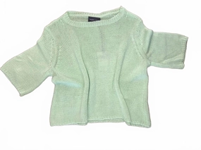 Non Restrictive Armhole Women's Hill Half Sleeve Sweater In Mojito