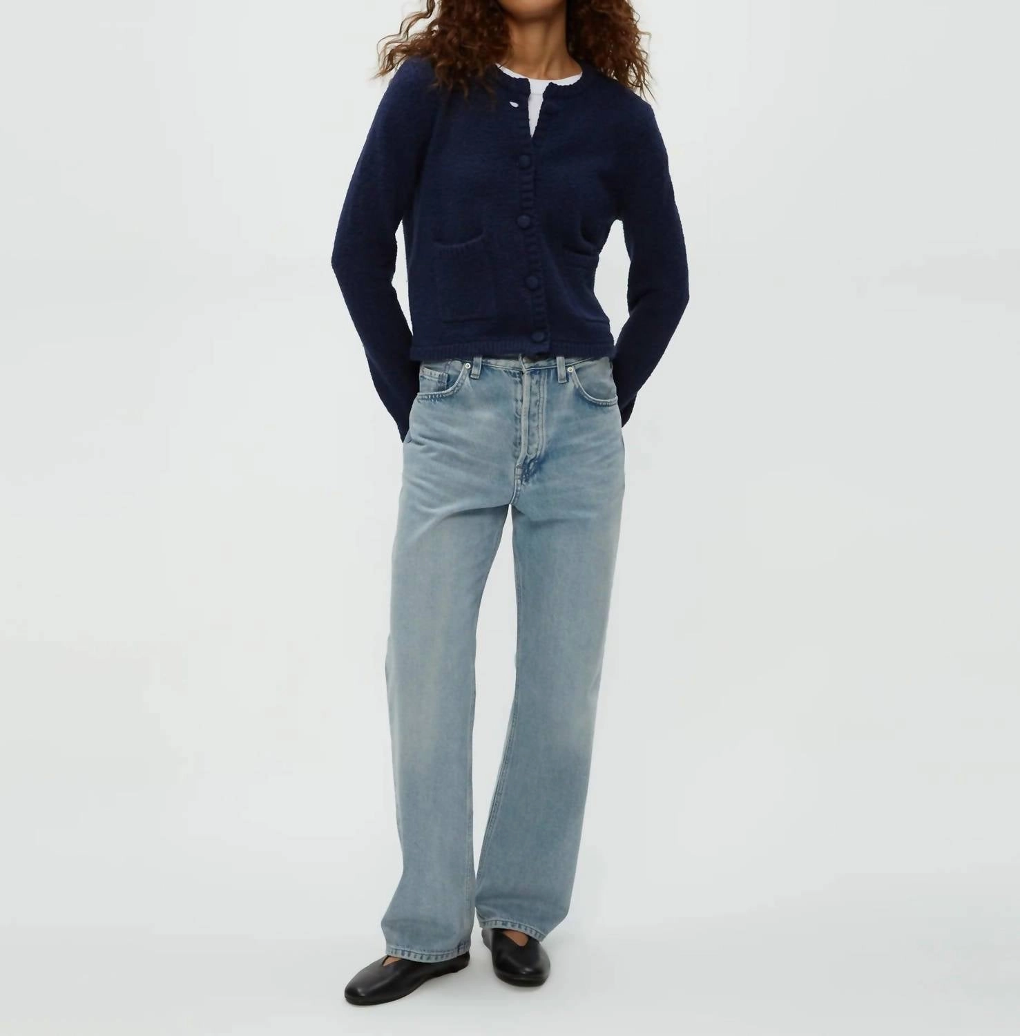 Comfortable Look Soft Wear Opaline Cardigan In Navy