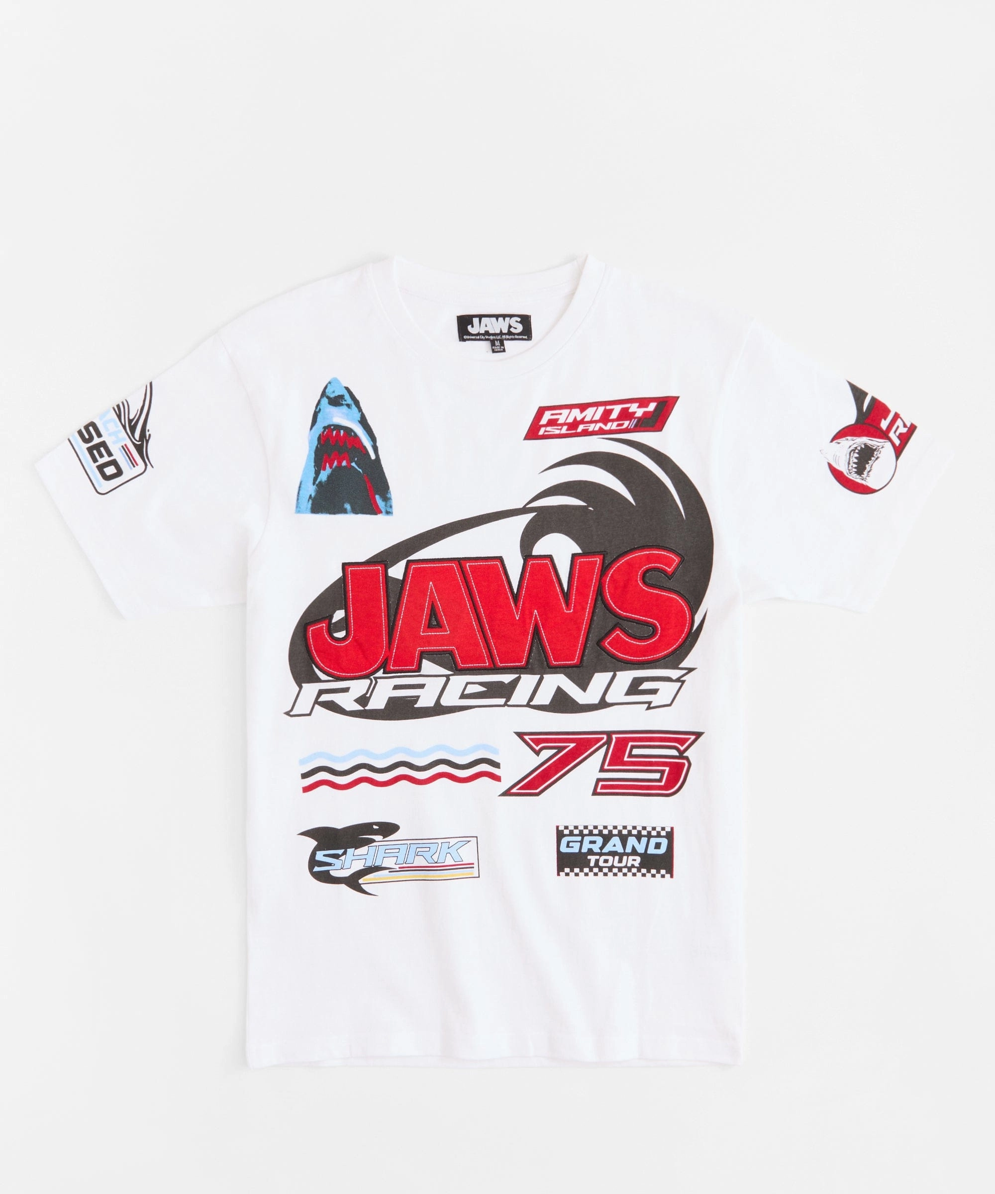Jaws Racing Short Sleeve Tee - Cream AllDayComfort