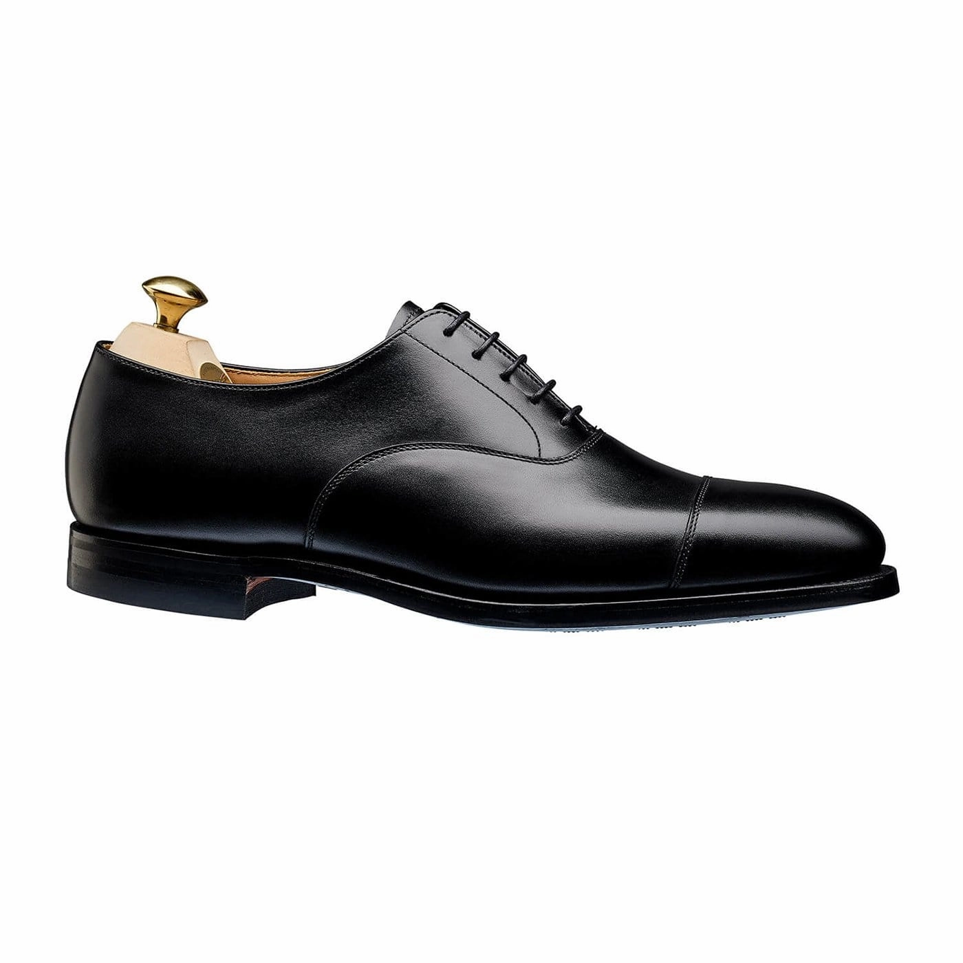 Stylish Walking Shoes Breathable Feel Client Meeting Connaught 2 Black Calf (City Sole)