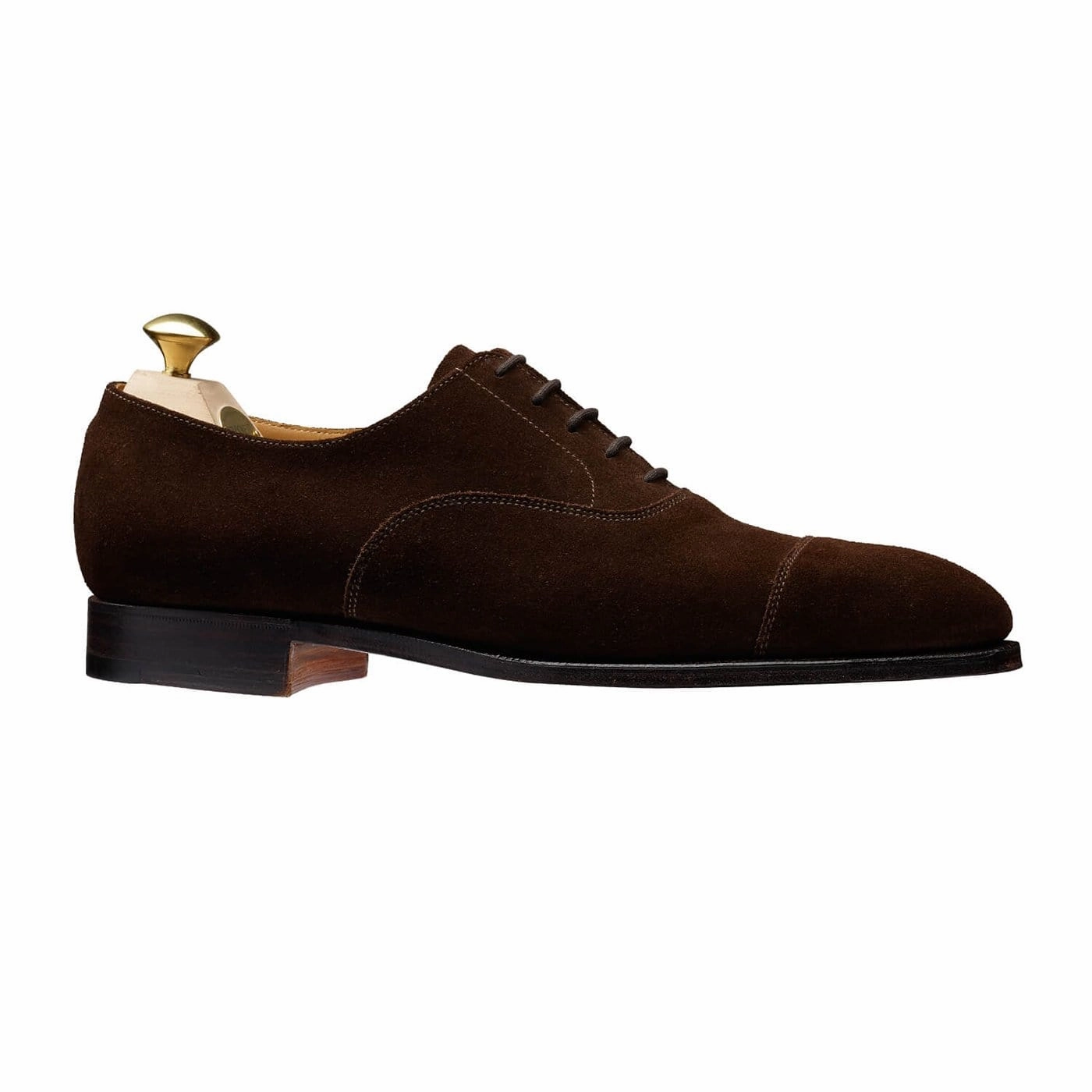 Glossy Layer Daily Commute Handmade Oxfords Connaught Dark Brown Suede