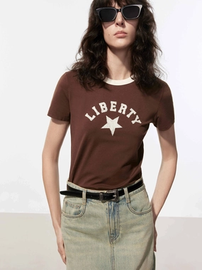 Contrast Collar Cotton T-shirt Running Gear