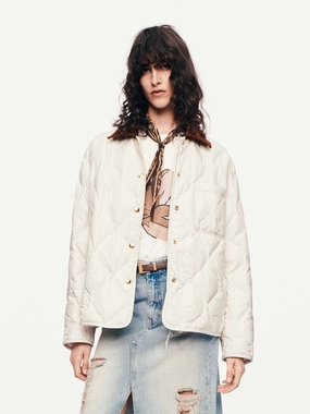 Hidden Ventilation Contrast Collar Down Jacket