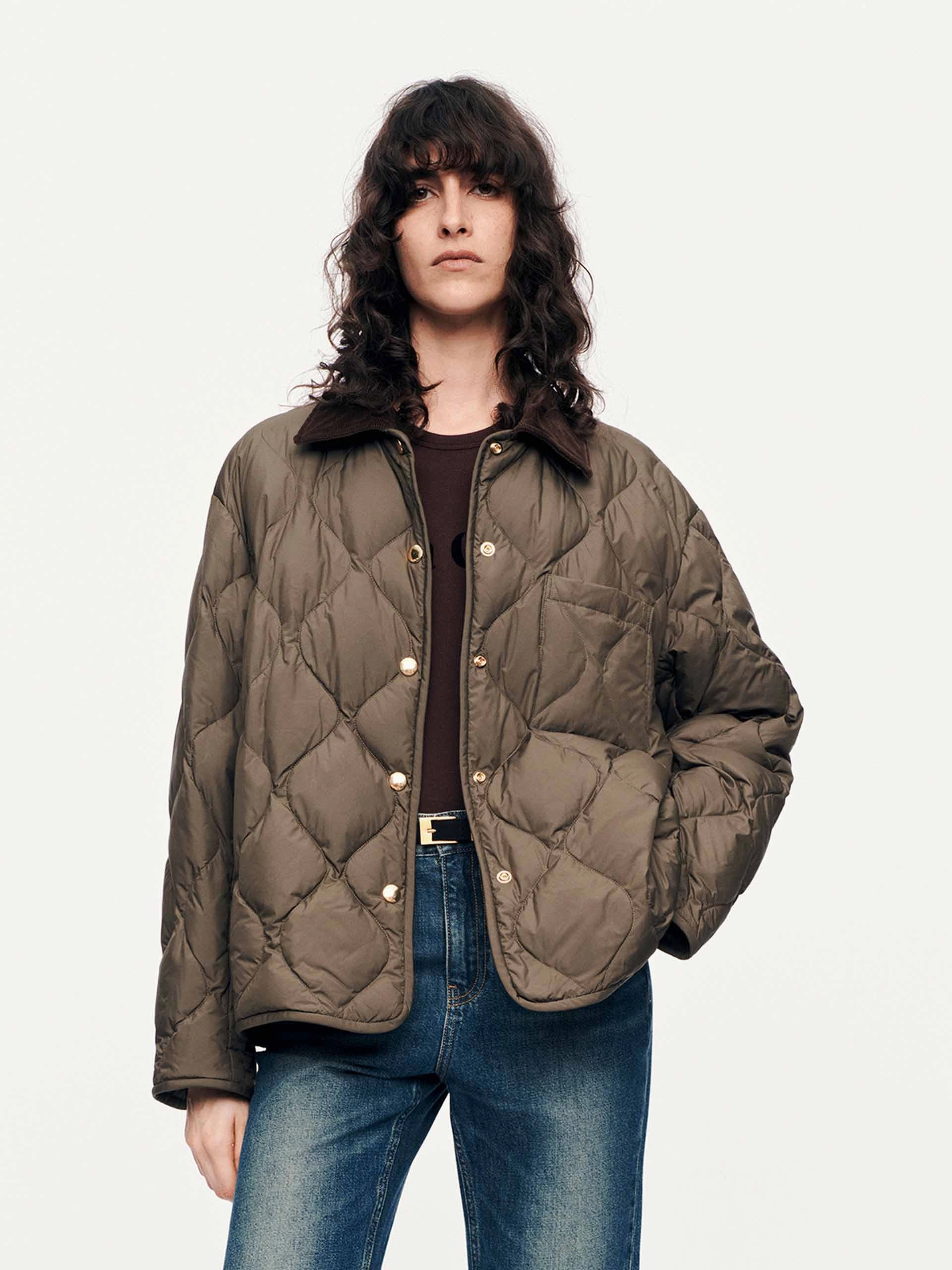 Thermal Lining Tech Contrast Collar Down Jacket