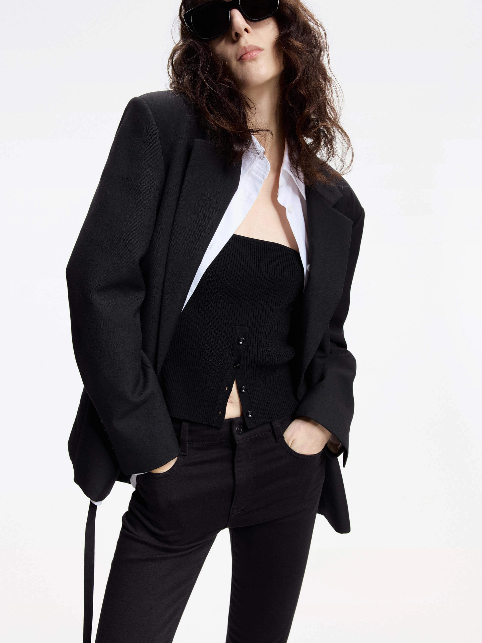 Contrast Cuffs Tailored Blazer Teflon Finish Multi Purpose Loops