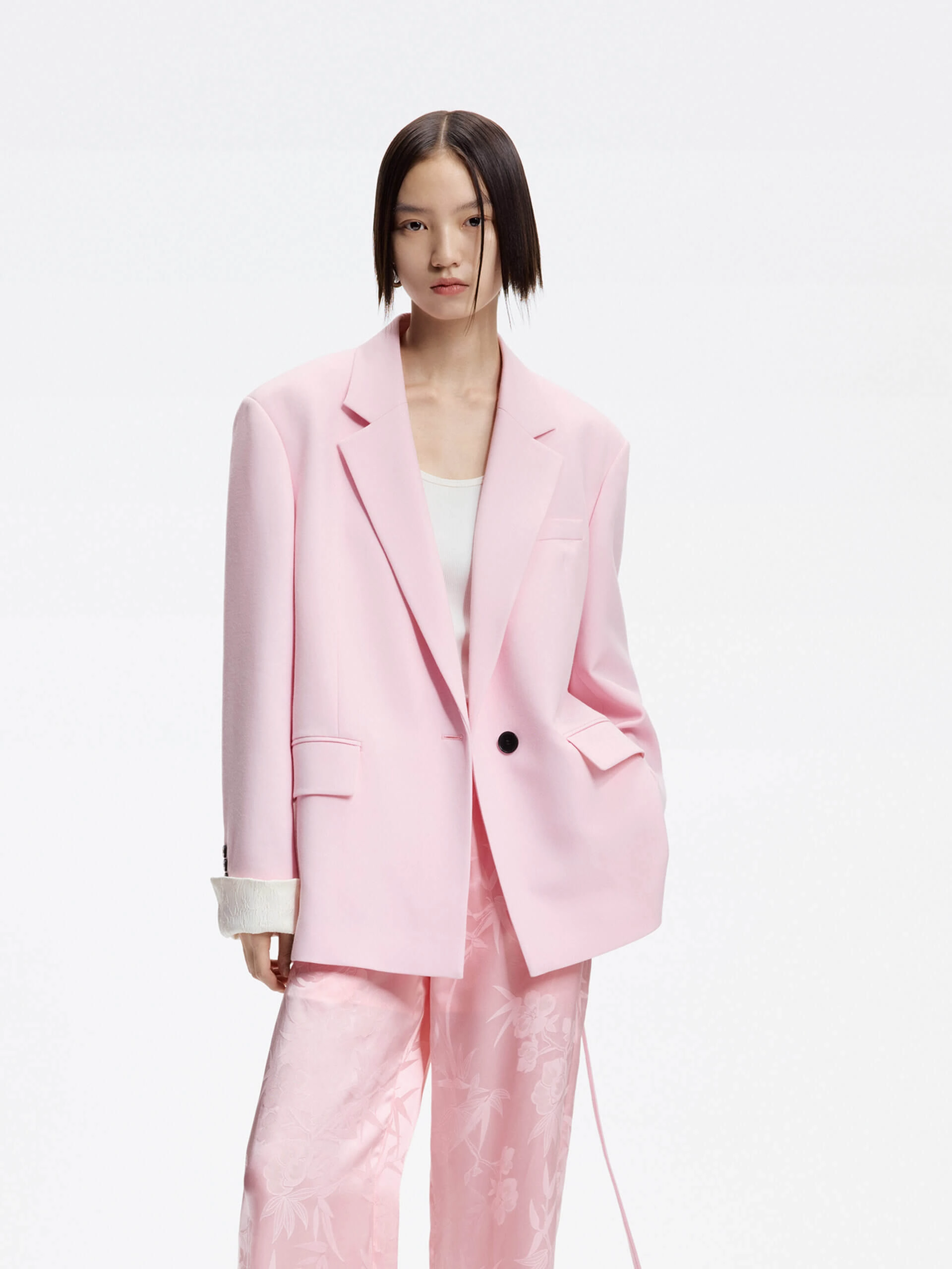 Abrasion resistant Contrast Cuffs Tailored Blazer