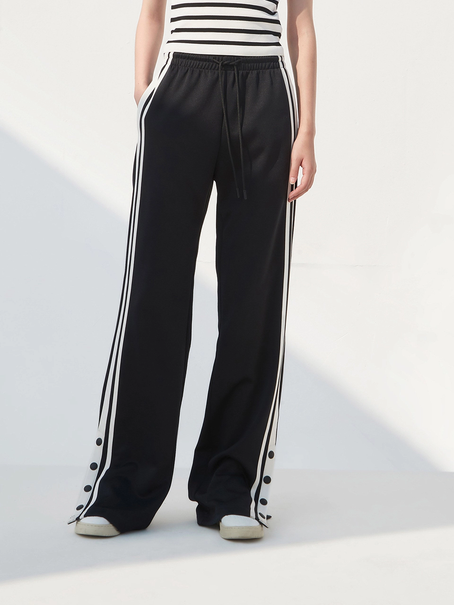 Contrast Drawstring Waist Pants Weather Flex Reinforced Stress Points