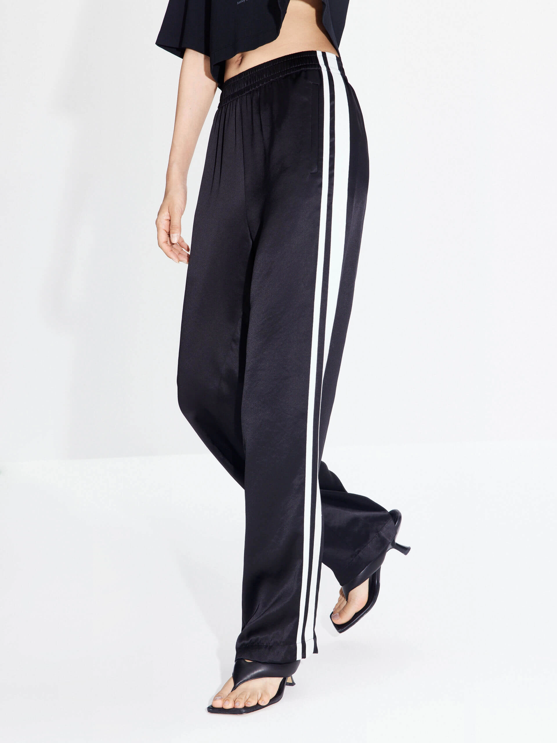 Active Comfort Wear Contrast Elastic Waist Pants