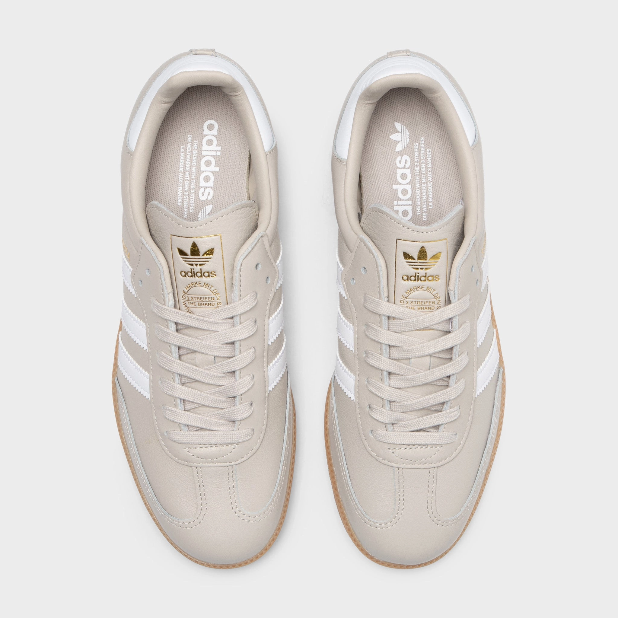 Functional Edge Heel Crash Pads Adidas Samba OG Alluminum / White - Gum