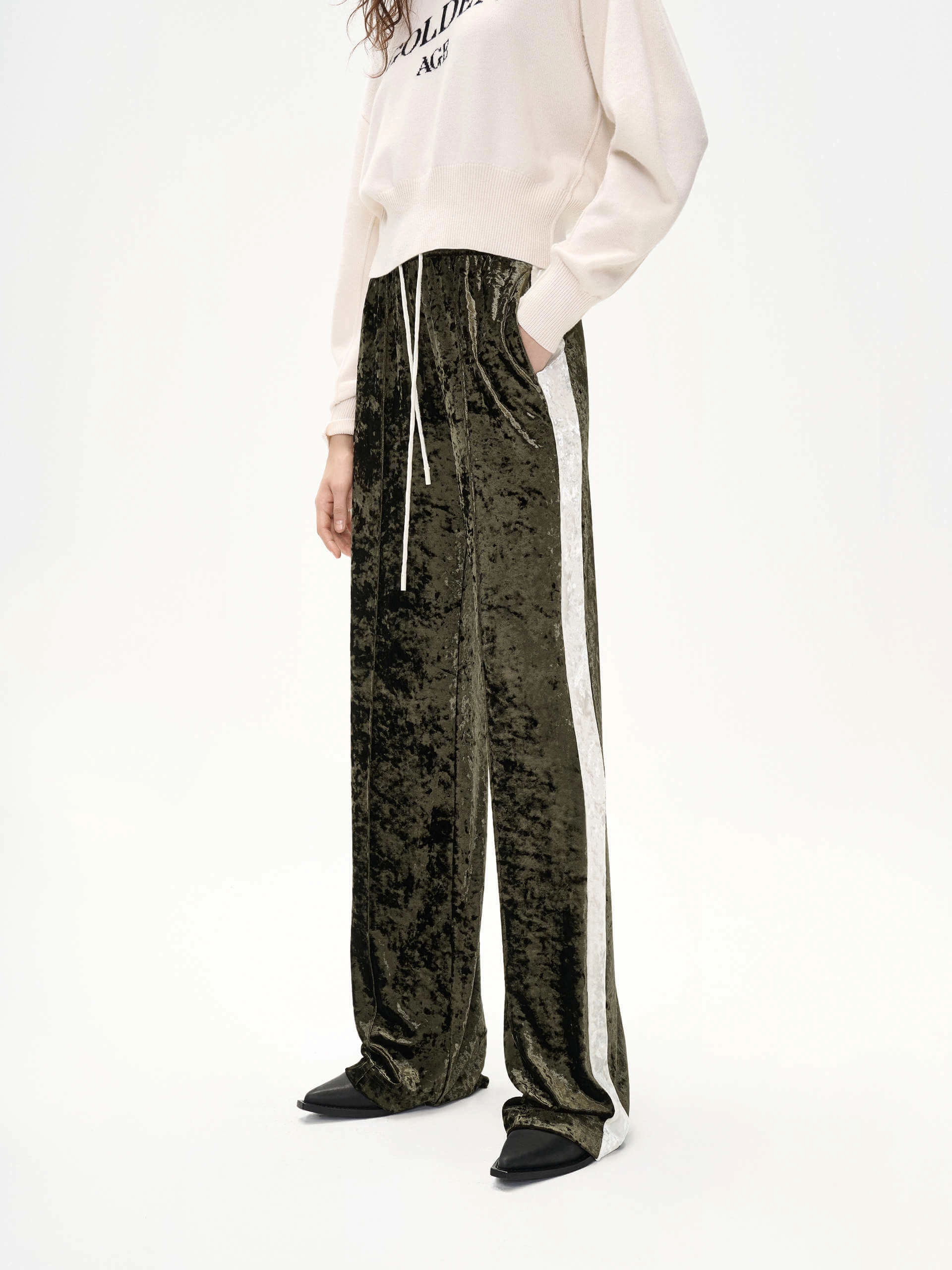 Odor Resistant Treatment RecycledMaterial Contrast Straight Leg Pants