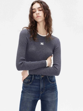 Contrast Trim Knitted Top EcoFriendly Dye Process High Thread Count Cotton
