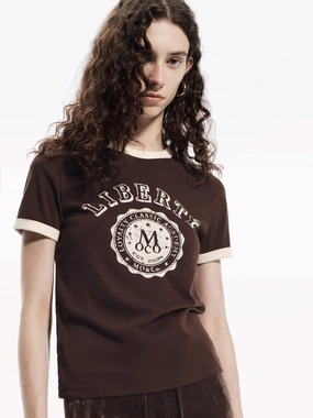 Soft Material tall size Contrast Trim Vintage T-shirt
