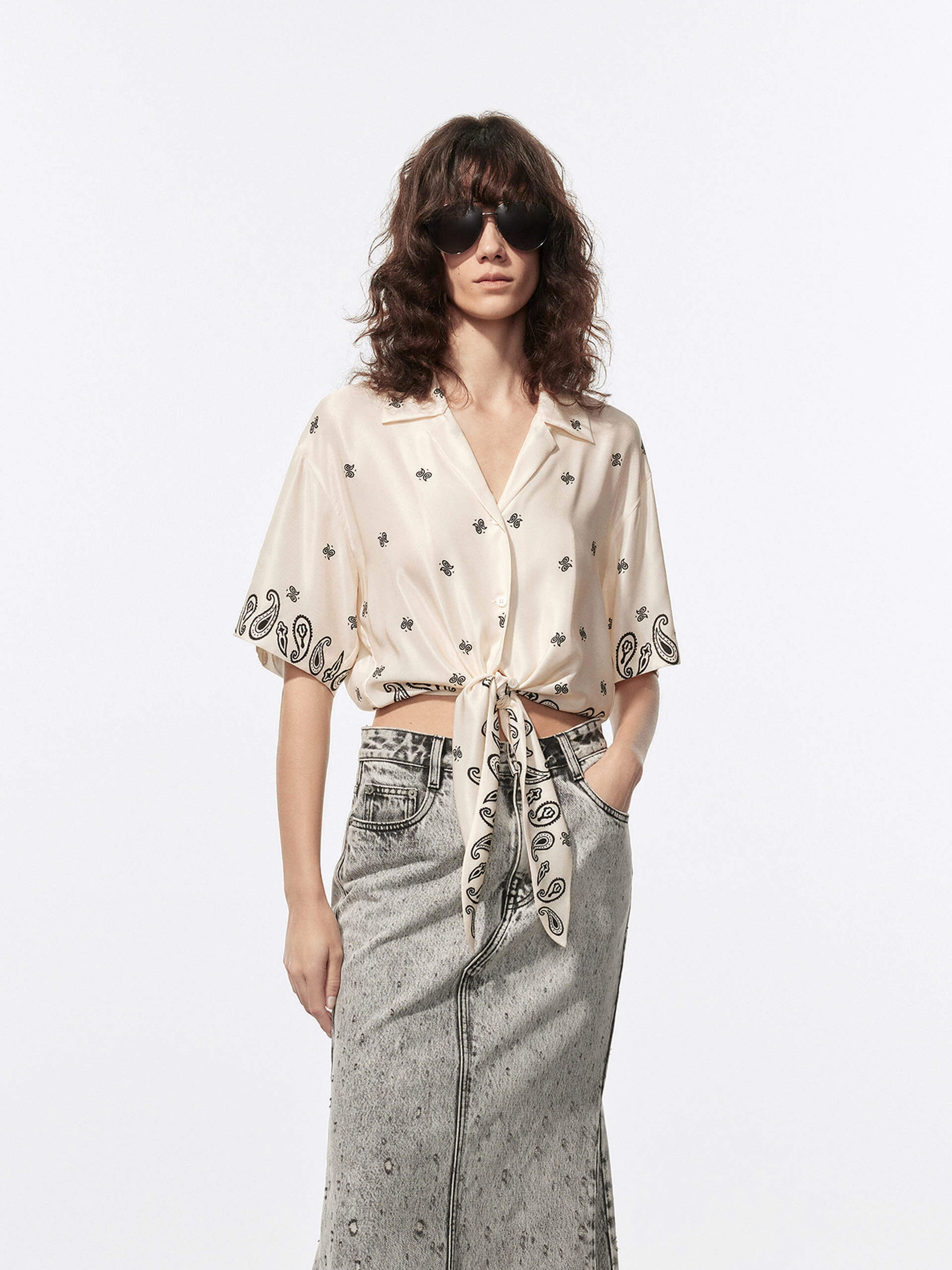 BondedSeamTechnology Front Tie Cropped Top