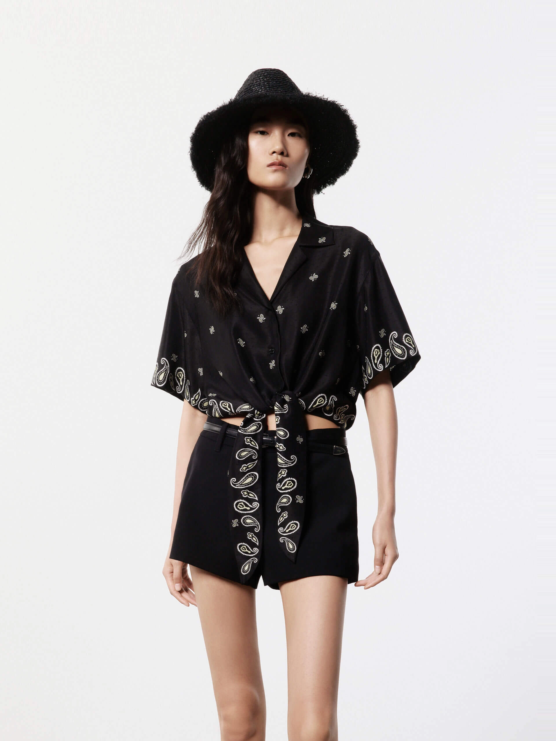 Front Tie Cropped Top NonChafeCollarTech