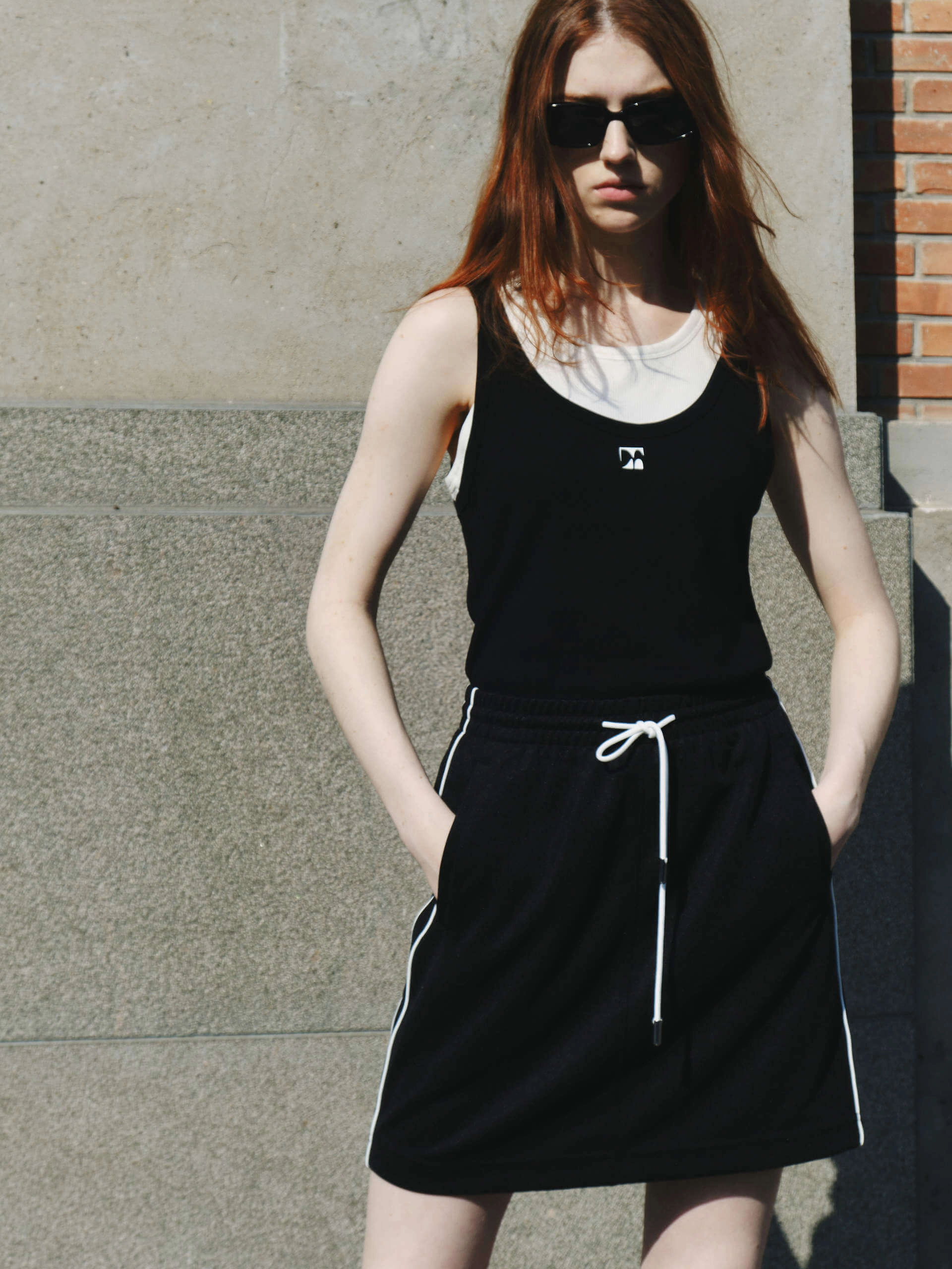 Layered Detail Knit Tank Eco Friendly Blend