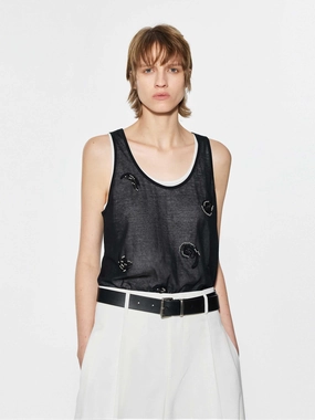 Soft Wool Compression Fit Two Piece Sleeveless Top
