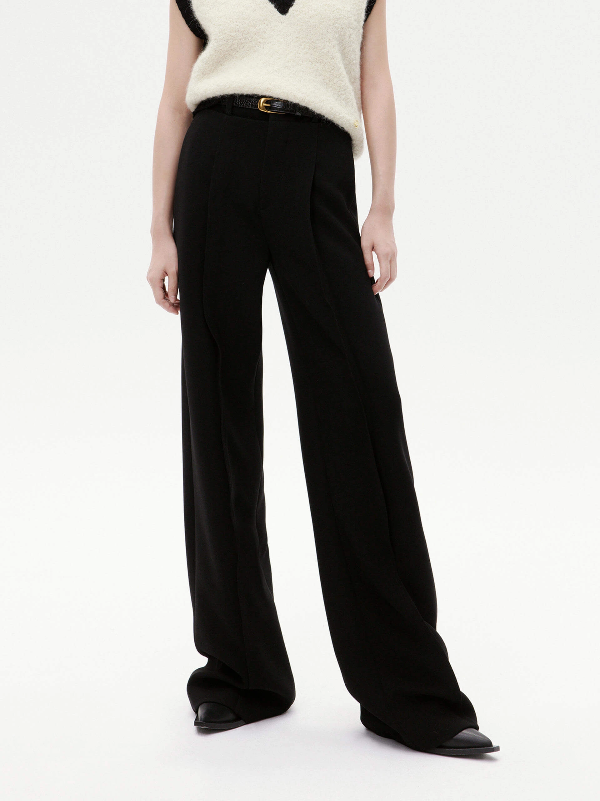 Reversible design Tailored Wide Leg Trousers