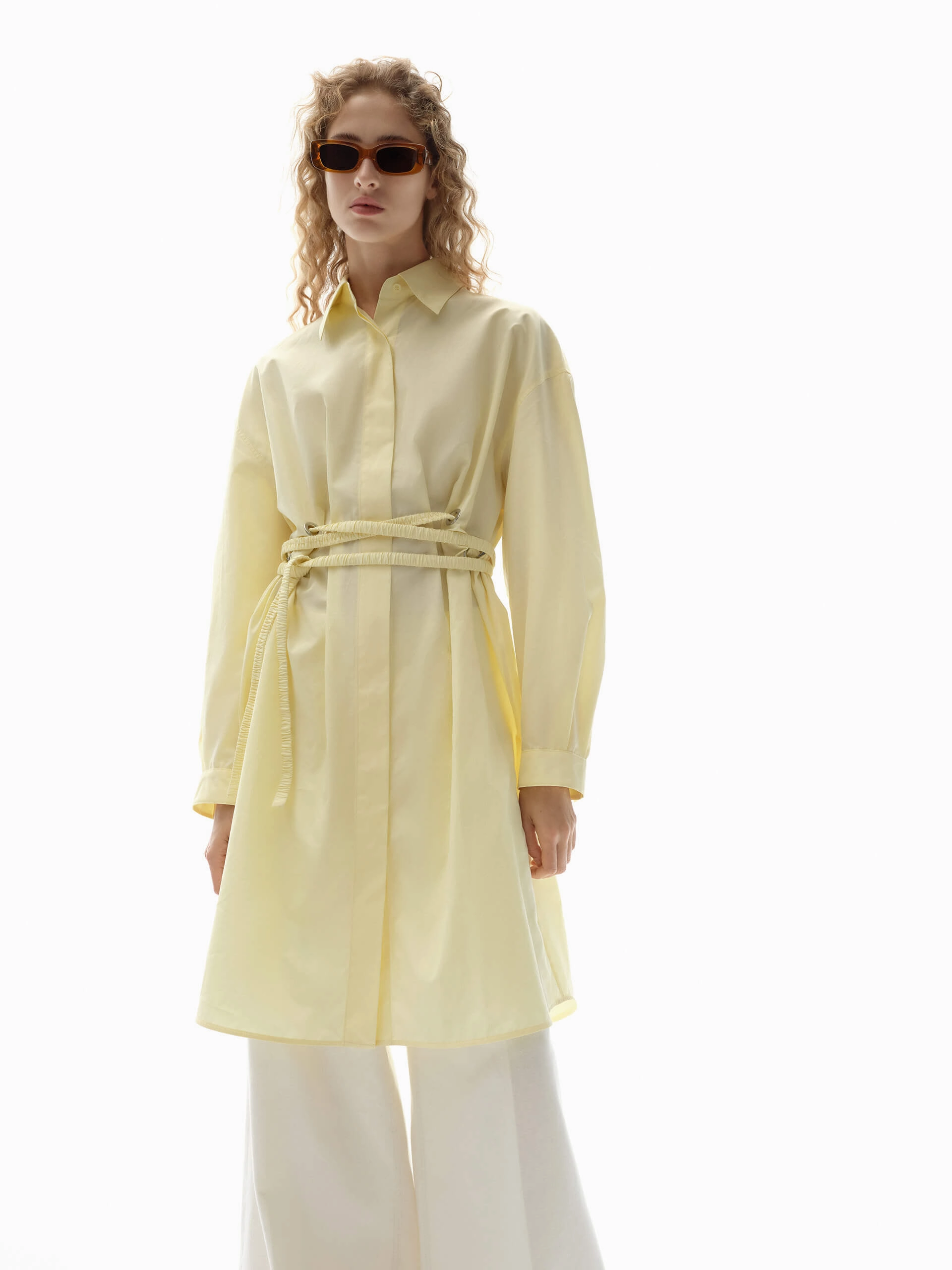 Tie Detail Shirt Dress Movement Feel