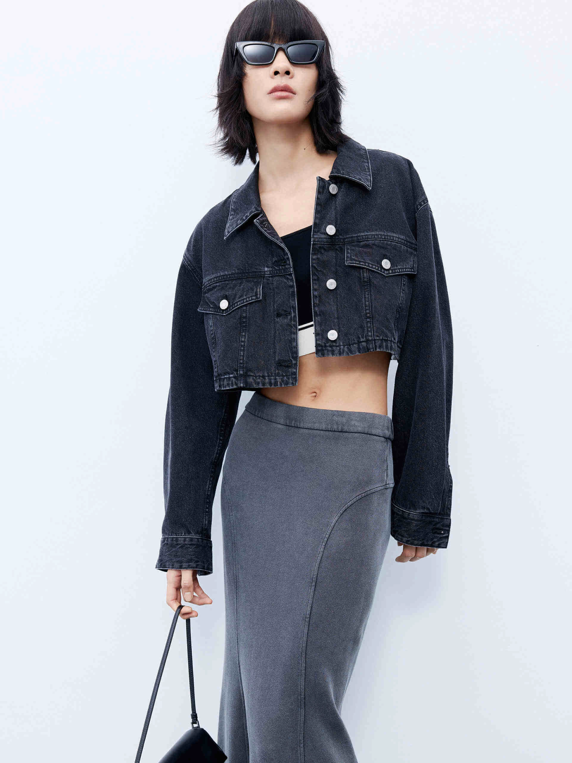 Back Sequin Embroidered Jacket Elasticized Waist