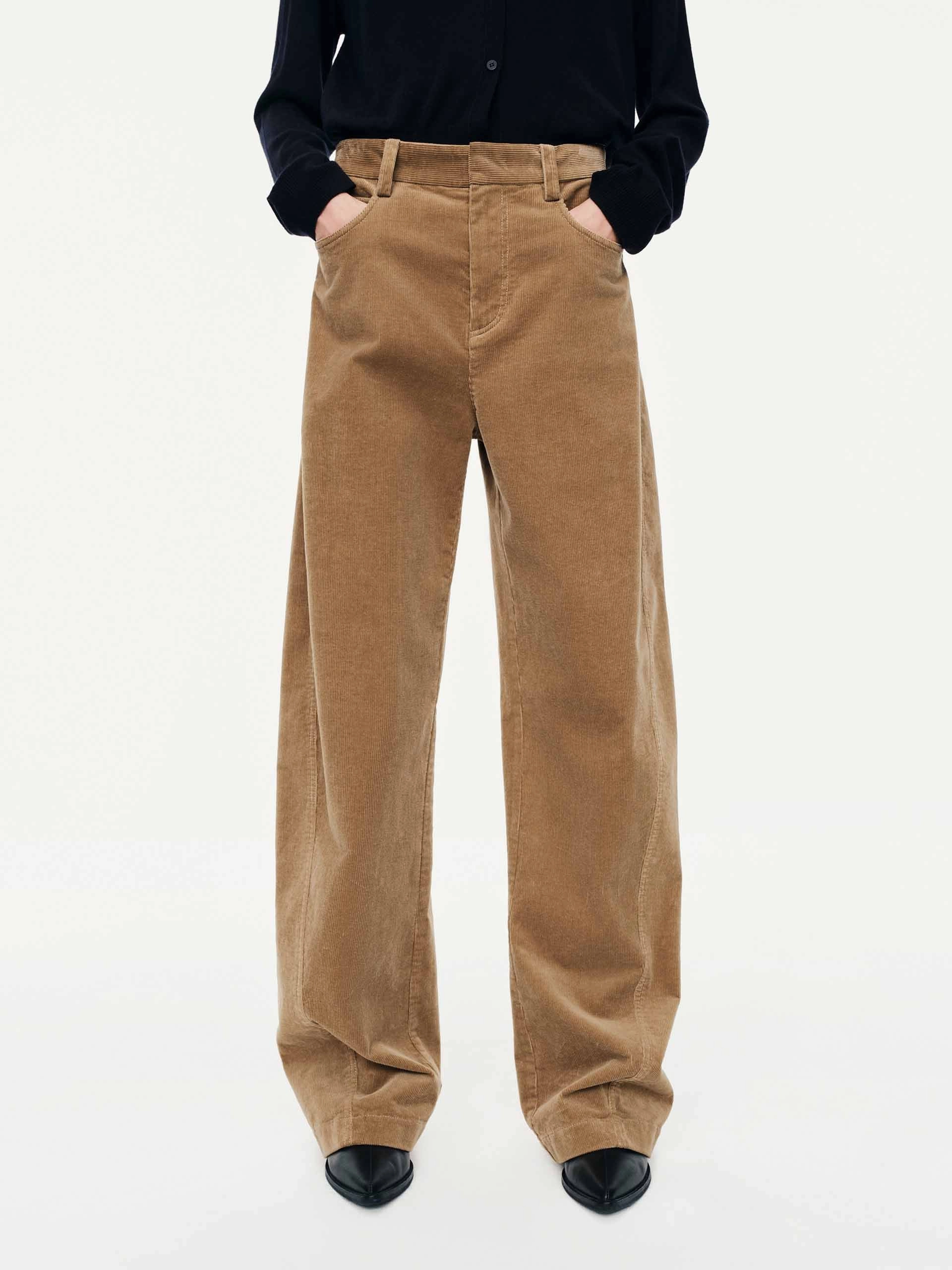Classic Comfort Corduroy Barrel Leg Pants