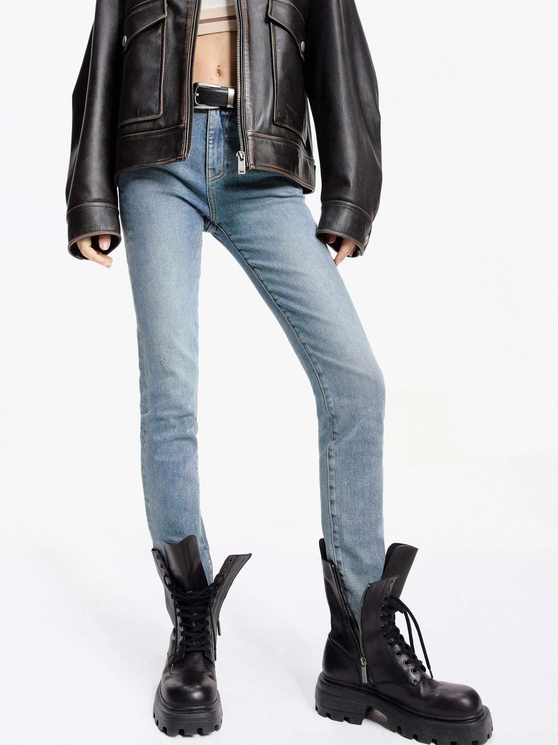 Grab And Go Skinny Cotton Blend Jeans