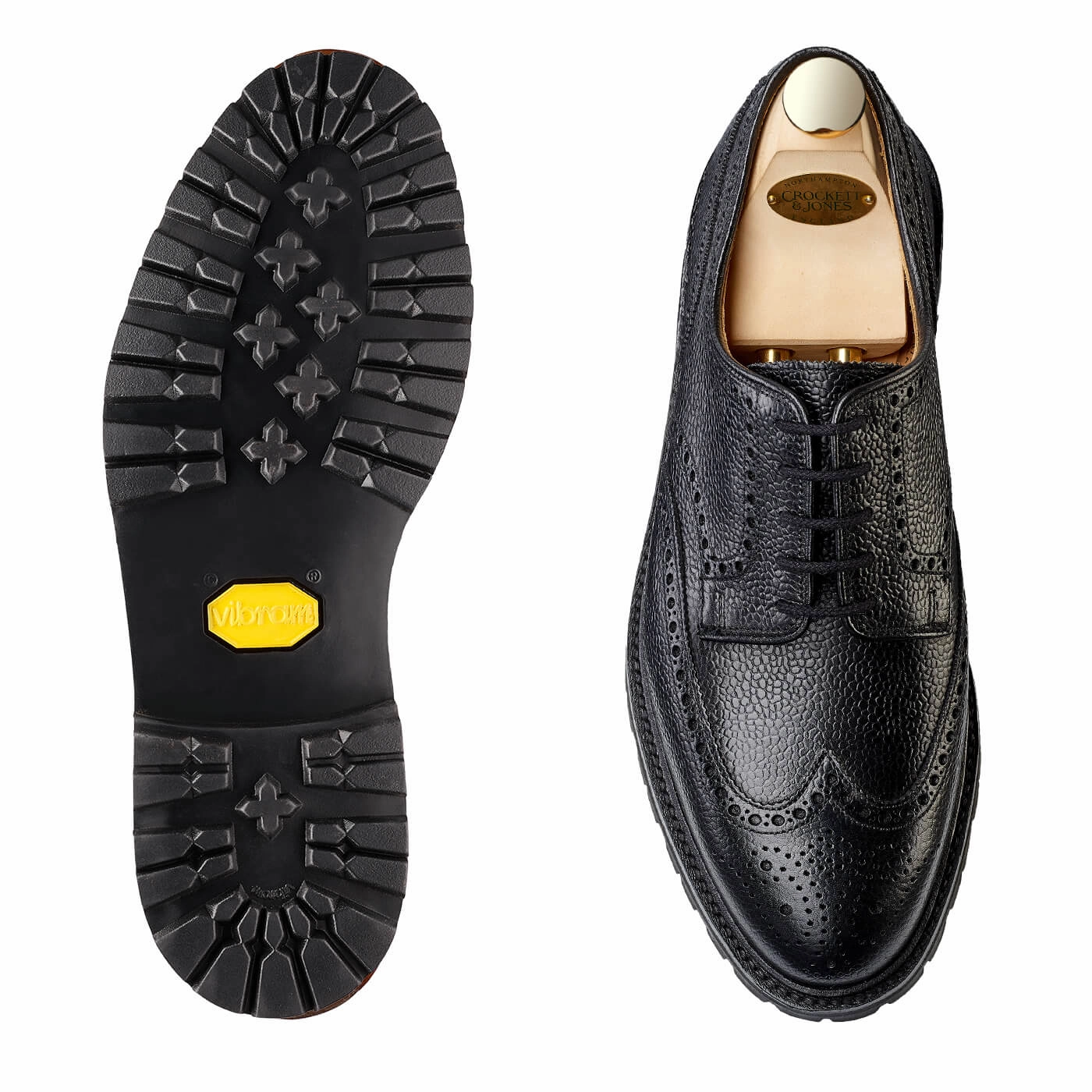 Pembroke Black Scotch Grain Subtle Fit Sharp Timeless Edge