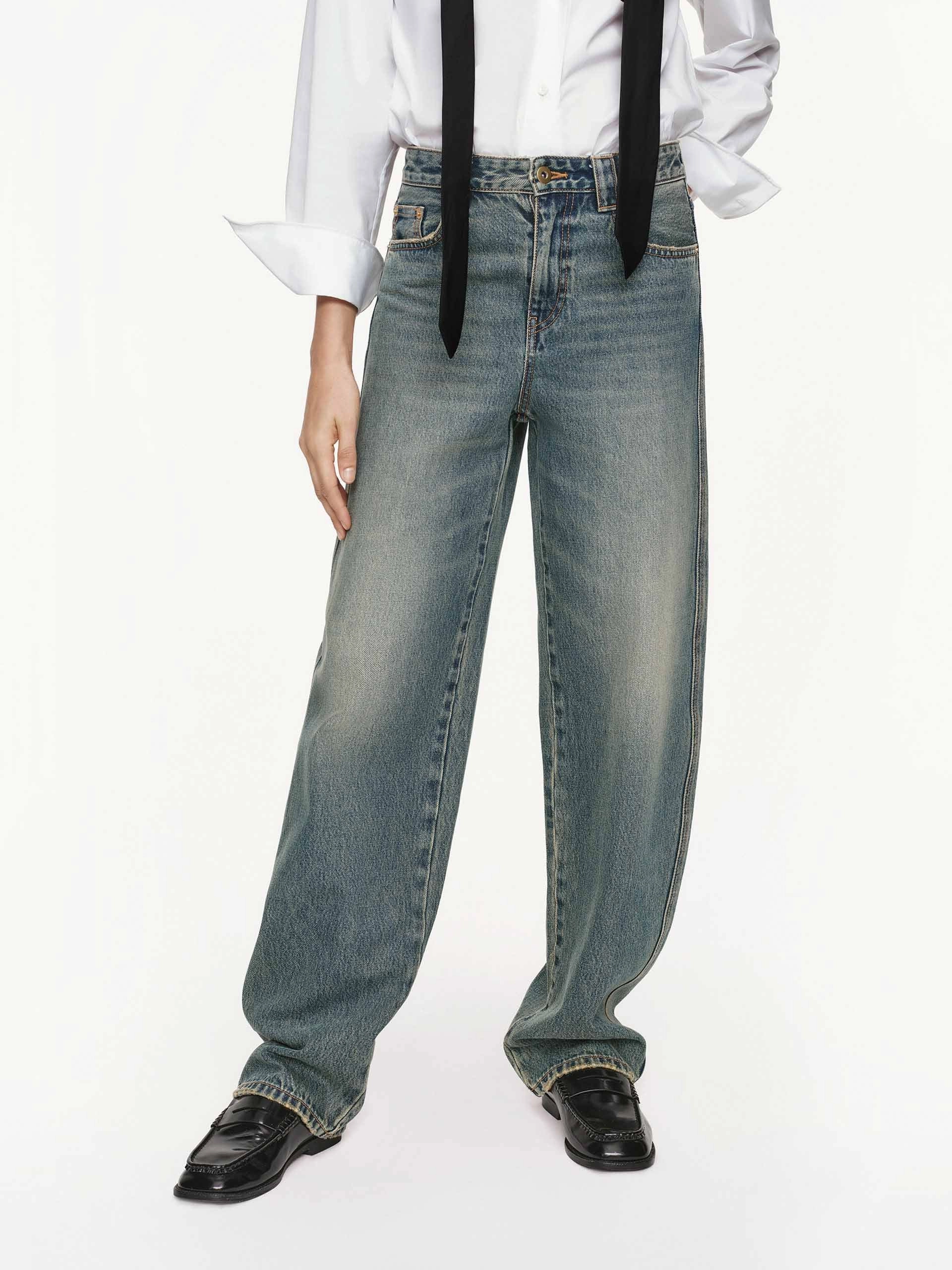 Cotton Barrel Leg Jeans Advanced Stretch Recovery Spring Mood Bold