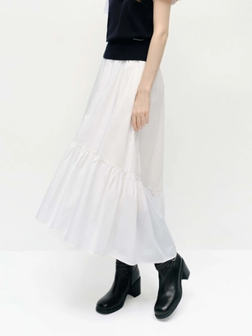 hypoallergenic material Daily Style Cotton Blend A-line Skirt
