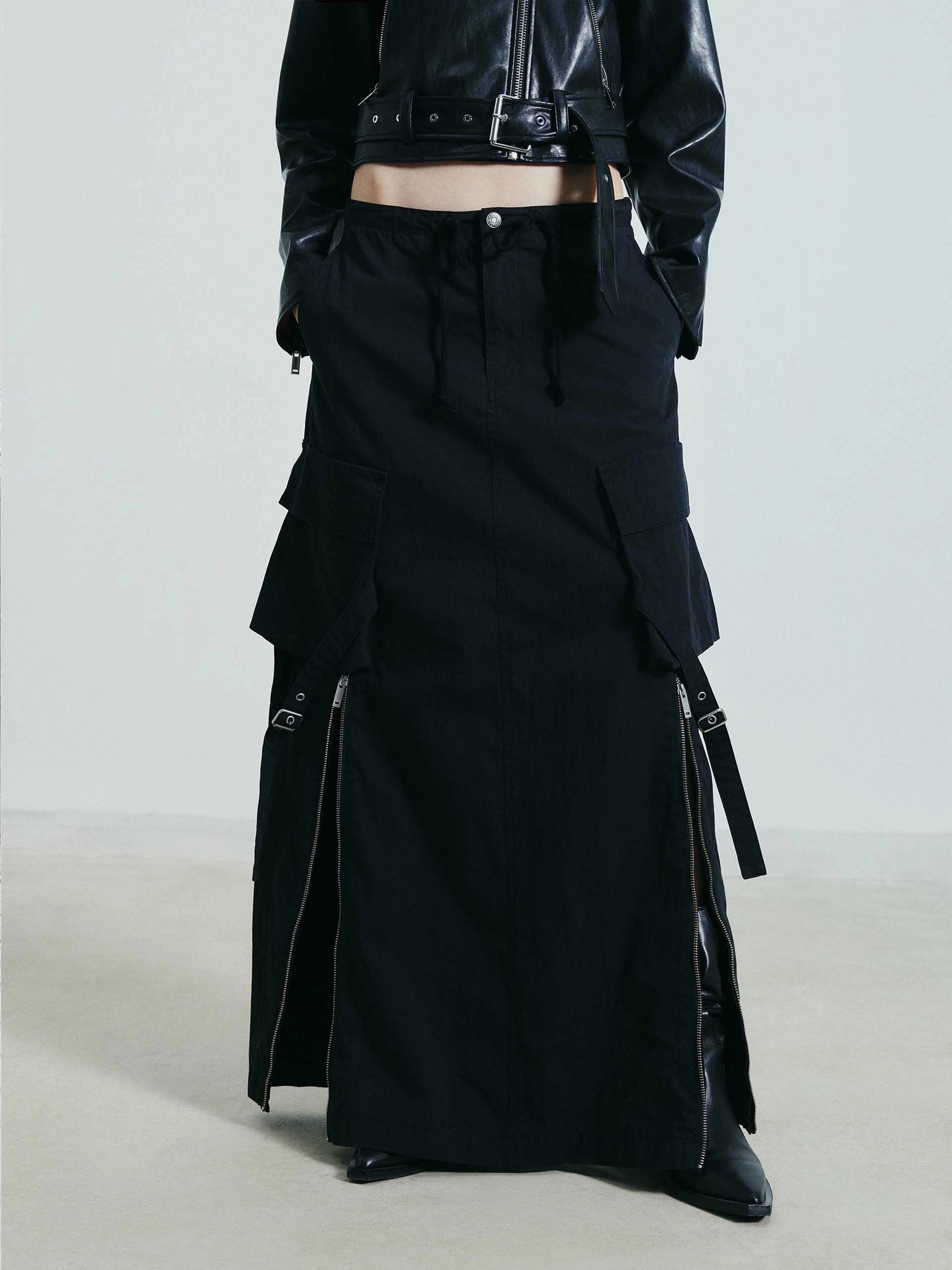 Cotton Blend Cargo Skirt Weather resistant