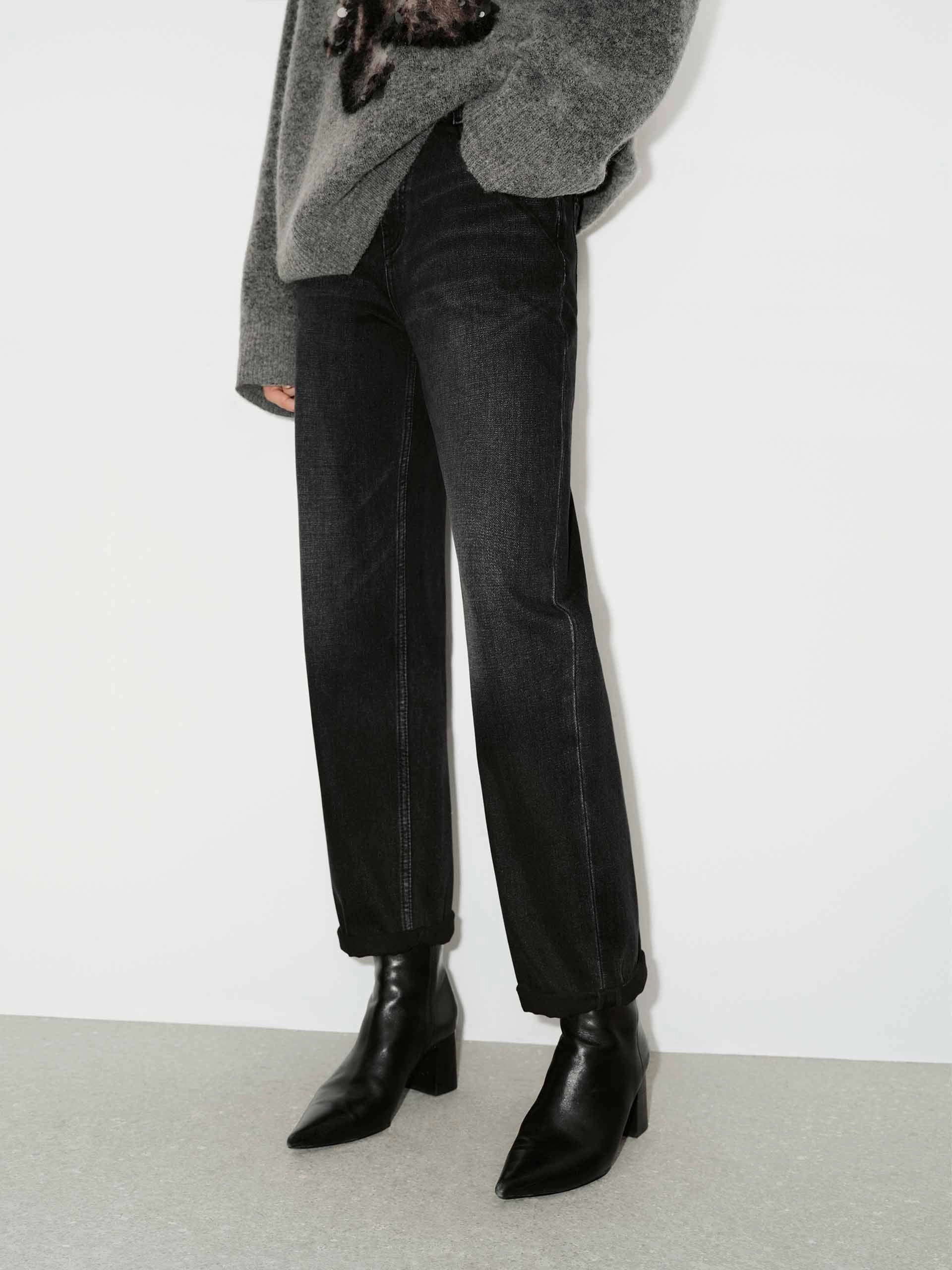 Cotton Blend Fitted Jeans Unisex Wear Elegant Vintage Lover