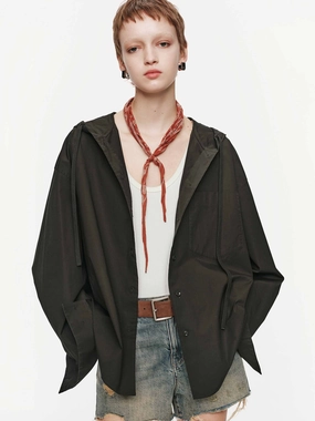 windproof Easy Layering Cotton Blend Hooded Jacket