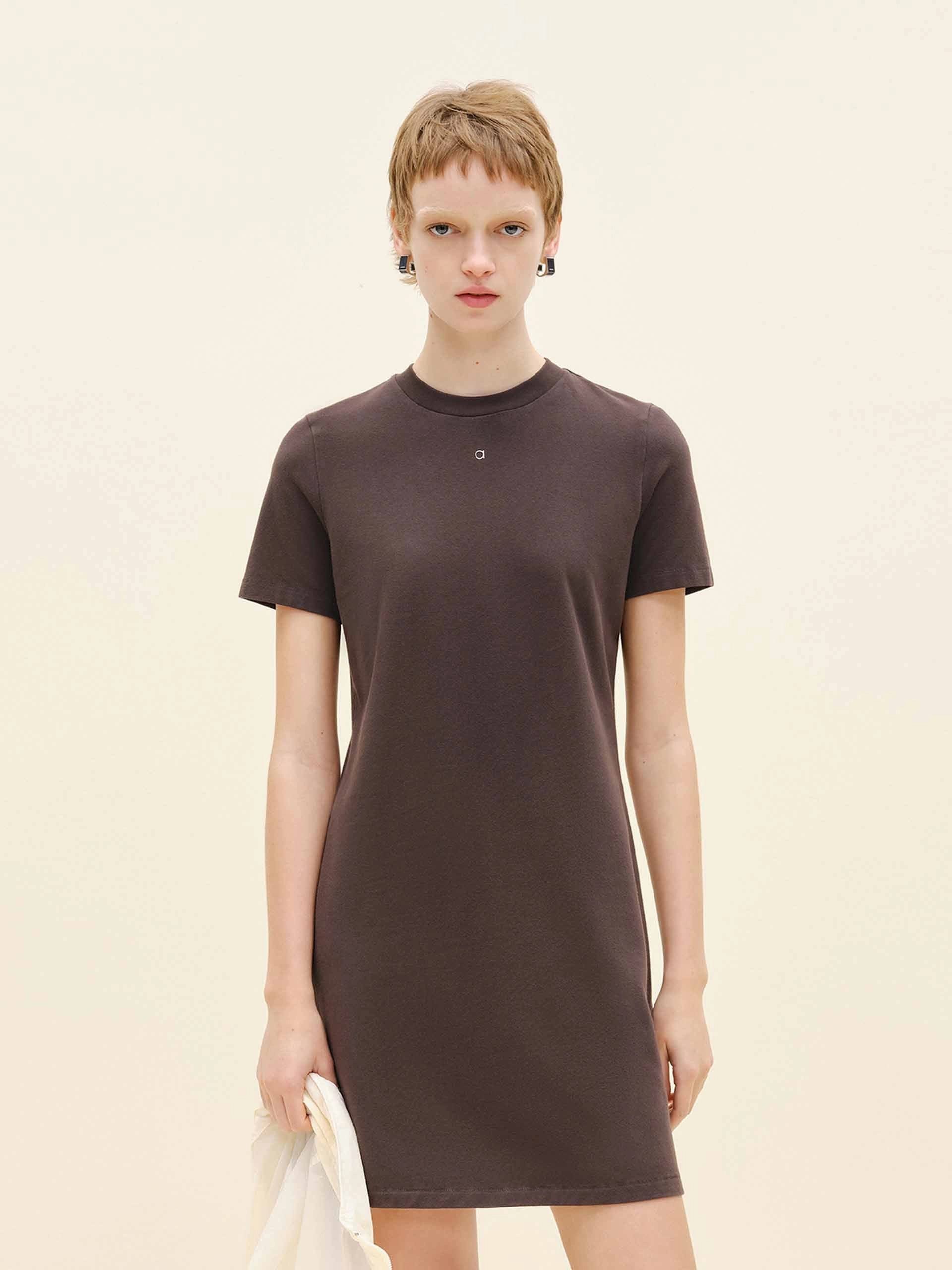 Cotton Blend Waisted Dress Subtle Edge