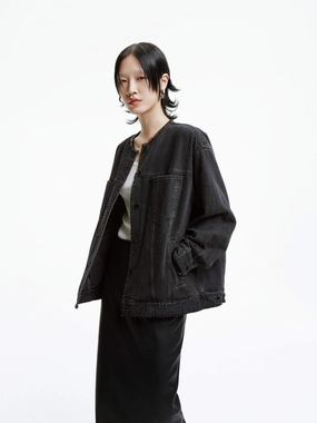 Cotton Crew Neck Jacket Transitional Wear UV Protection Finish