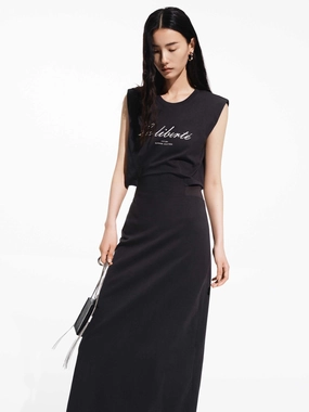 Street Look Cotton Cutout Waist Dress