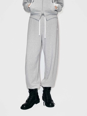 Classic Comfort simple design Cotton Drawstring Detail Pants