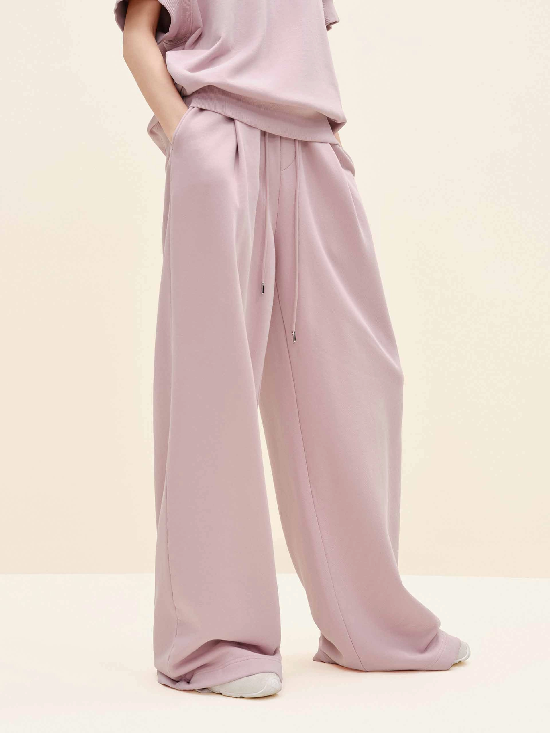 QuickDryTech Cotton Drawstring Relaxed Trousers