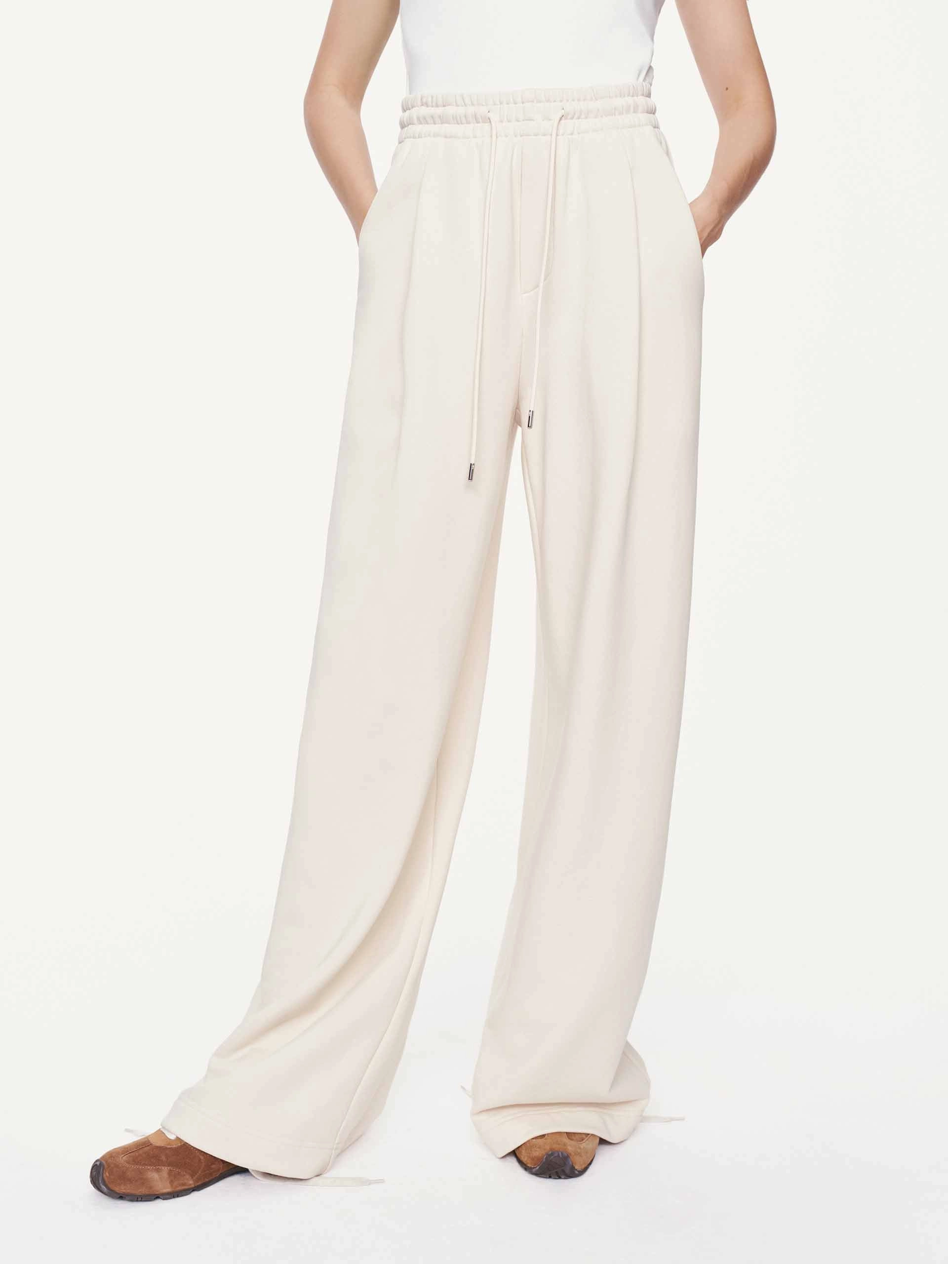 Easy Care Fabric Finish Workwear Cotton Drawstring Relaxed Trousers