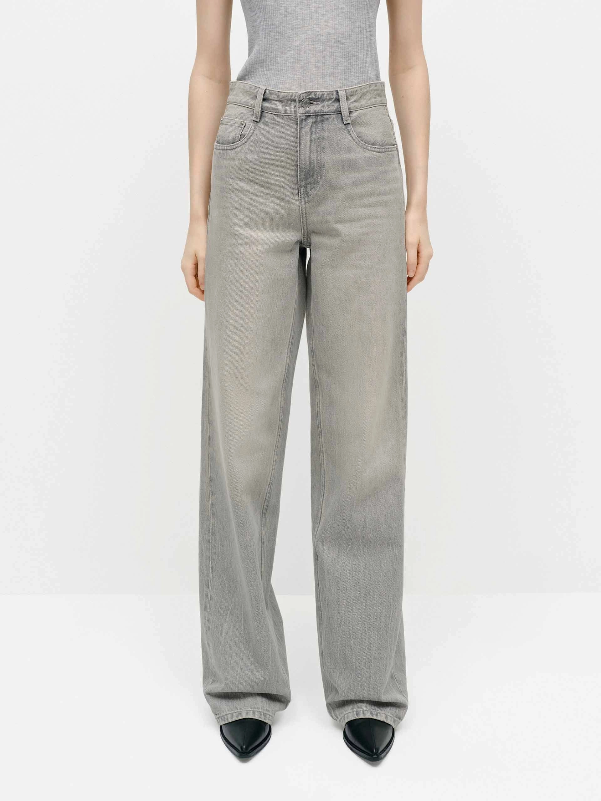 Cotton Light Grey Jeans Essential Basics Popular Staple