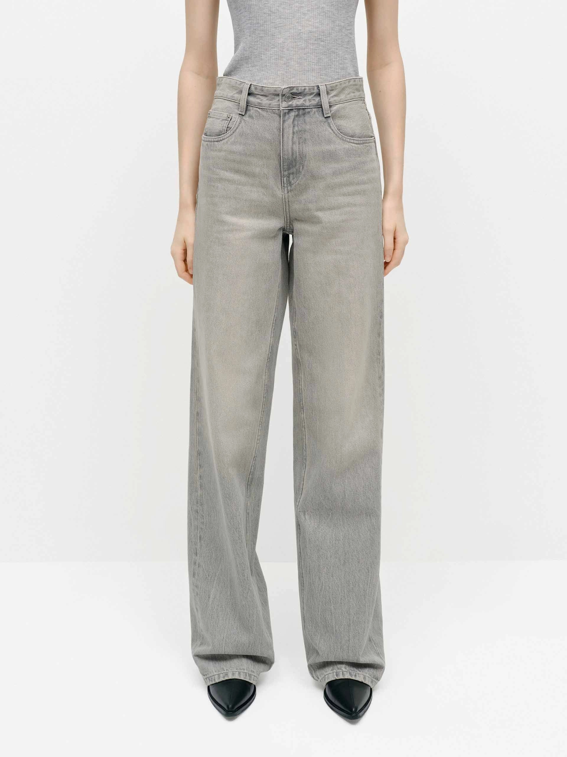 Cotton Light Grey Jeans Lightweight Choice