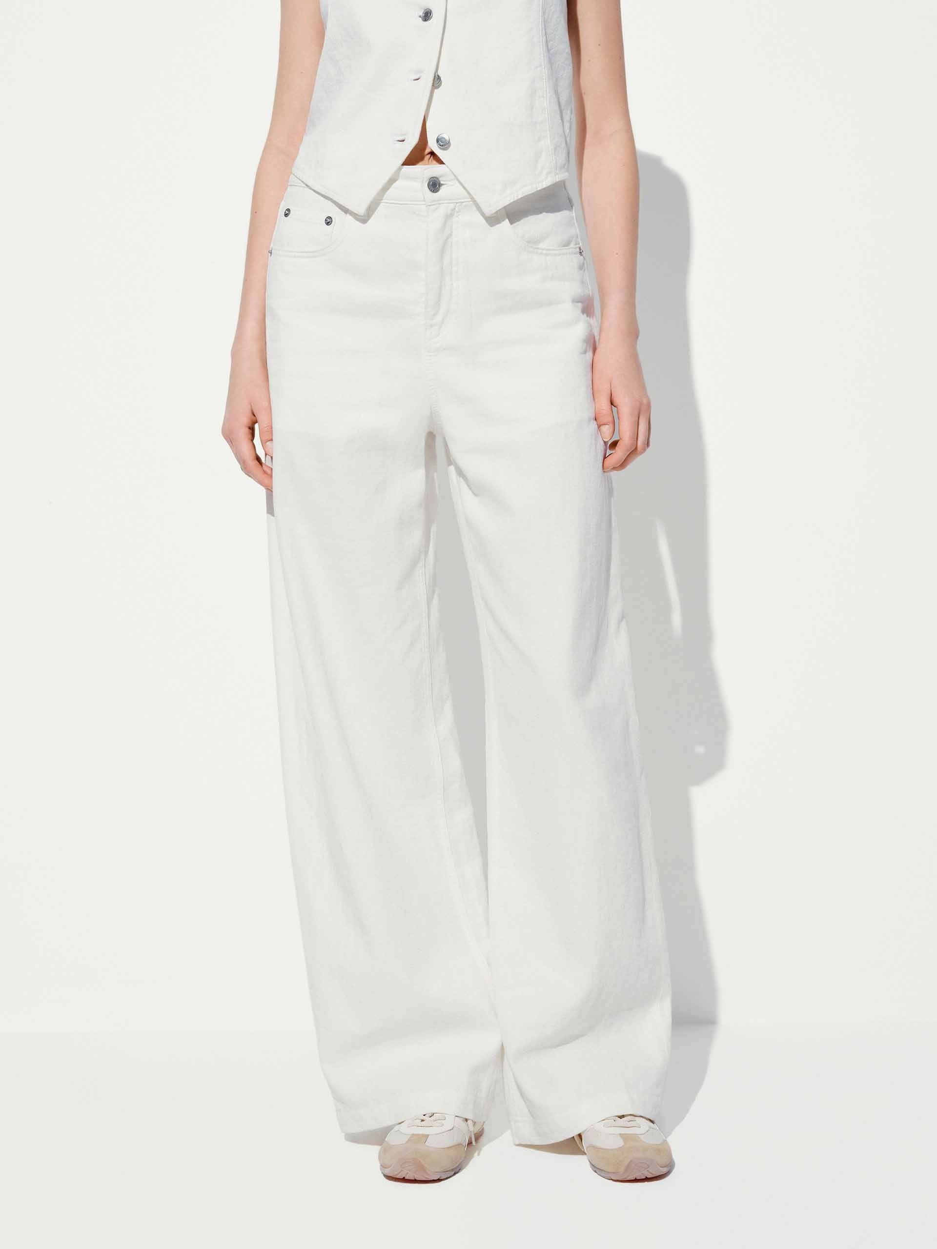 Cotton Linen Straight Jeans Quality Wear