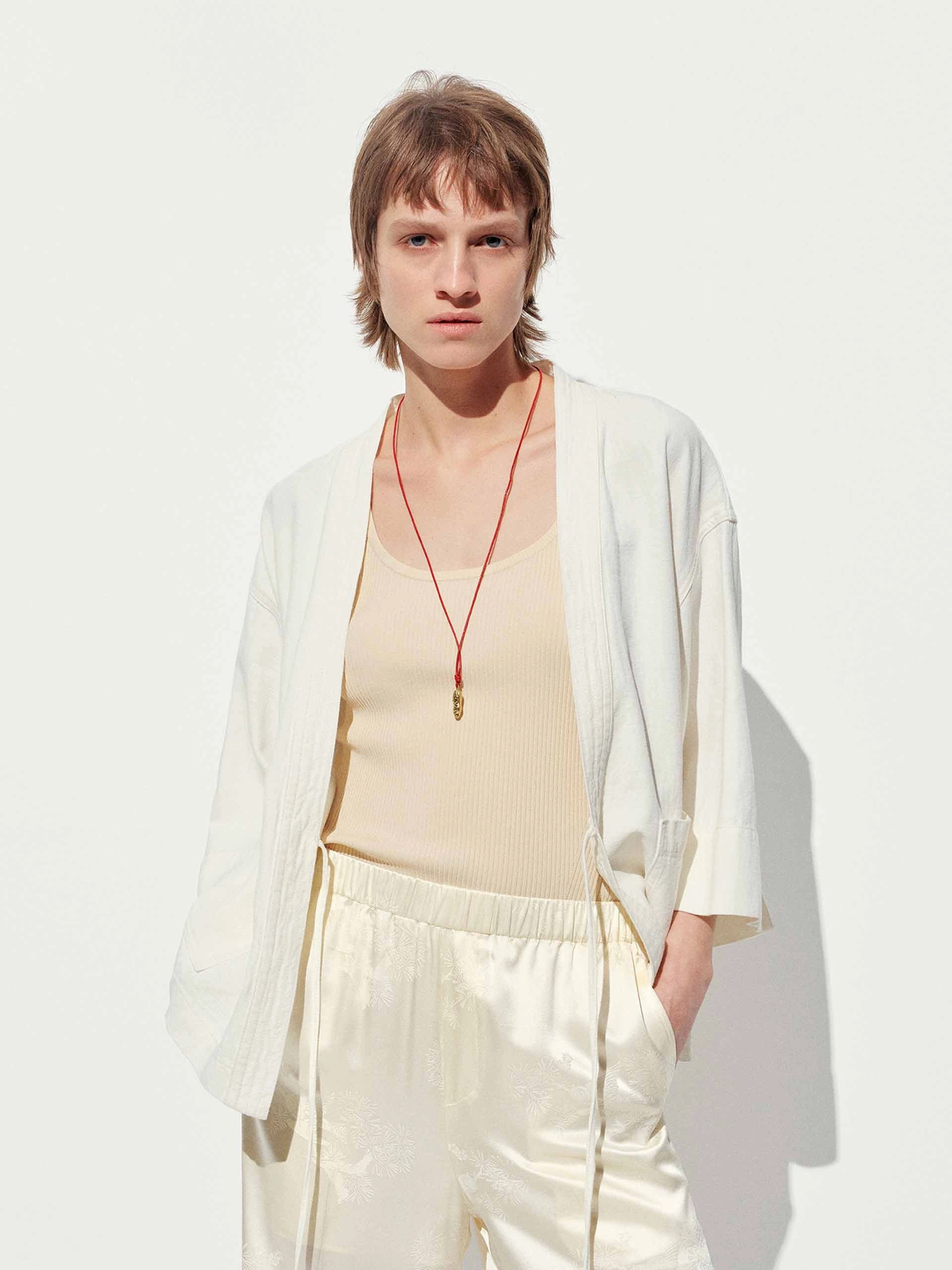 Sporty Touch Breathable City Style Cotton-Linen Tie Jacket
