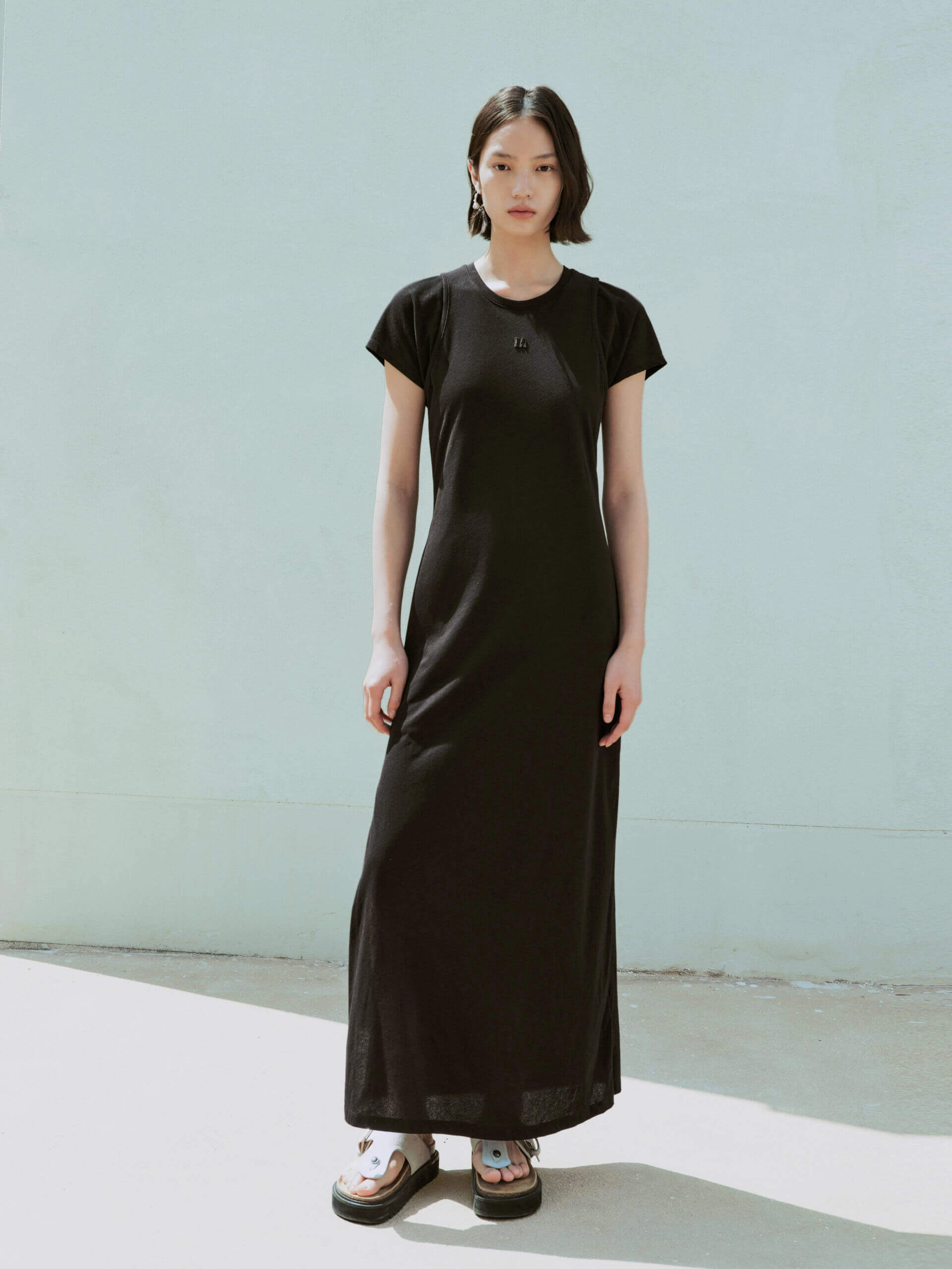 Cotton Maxi Tee Dress Street Elegance Fresh Mood