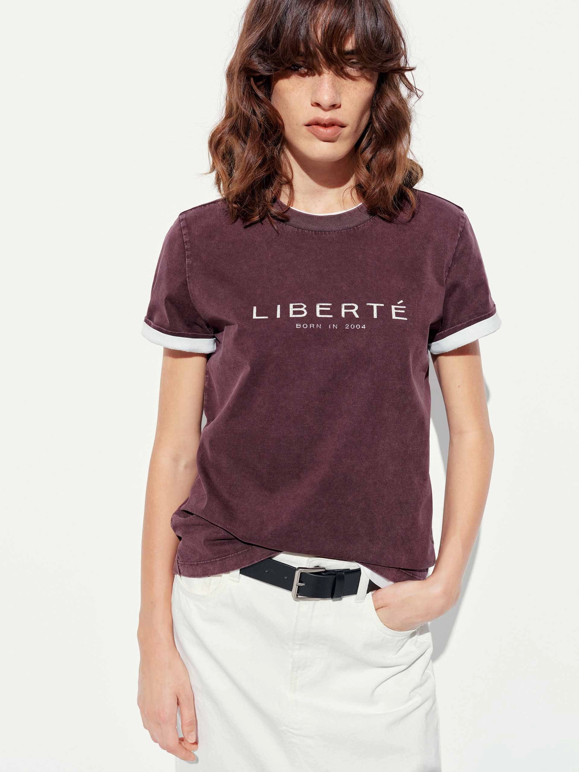 Cotton Round Neck Letter T-shirt Lightweight Comfort