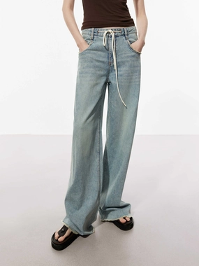 Cotton Silk Loose Jeans Style Match Utility Look