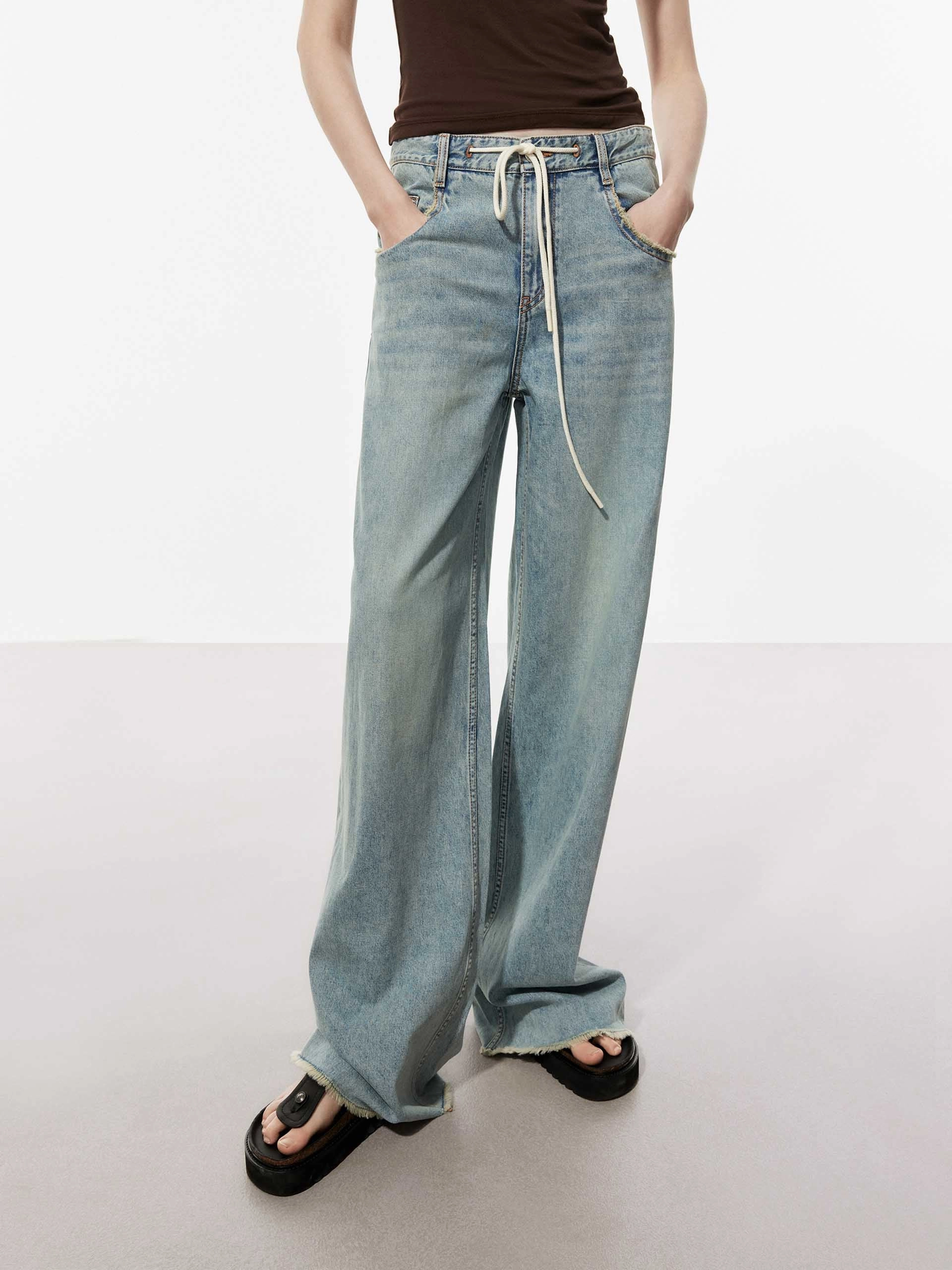 Cotton Silk Loose Jeans Sharp Vibe Polished Look