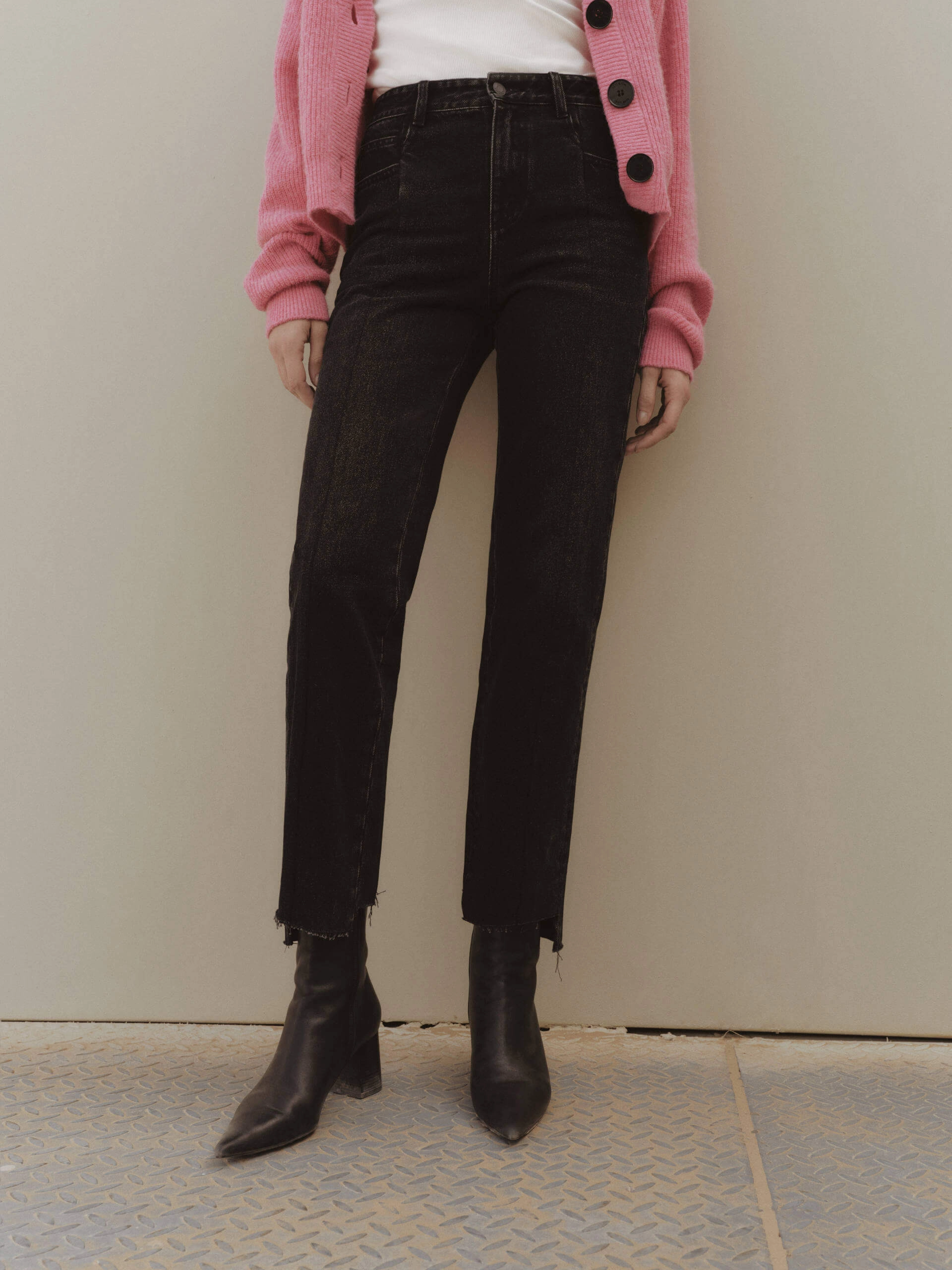 Daily Go-To Cotton Straight Leg Ankle Jeans